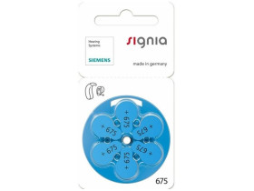 Набор батареек , для слуховых аппаратов, тип ZA675, 6 шт