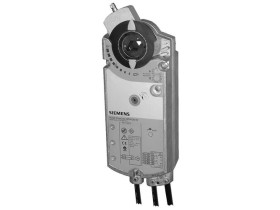 Привод воздушной заслонки поворотного типа, AC/DC 24 В, DC 0...10 В, 18 Нм, пружинный возврат 90/15 с, потенциометр SIEMENS GCA161.1E