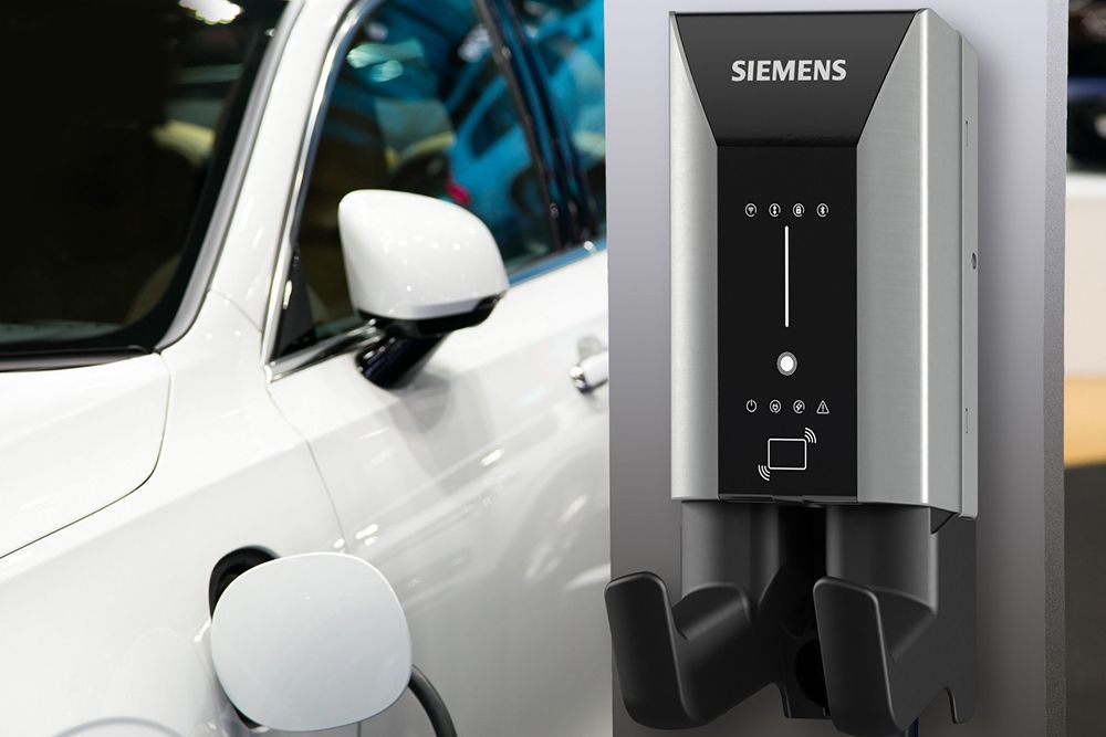 Электрические зарядные станции Siemens для электромобилей